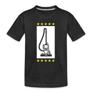 Nettoyage du symbole de l’aspirateur - T-shirt bio Premium Enfant - noir - Devant