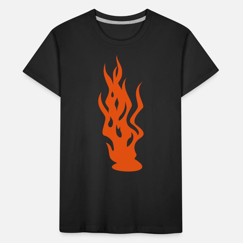 Flammen / flames (1c) Kinder Premium Bio T-Shirt
