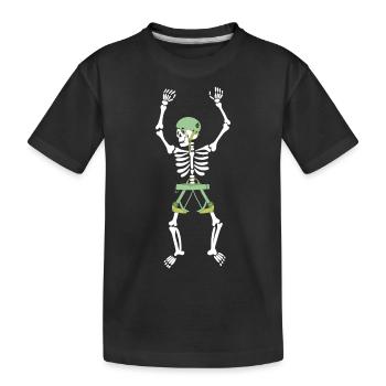 klettersteig via ferrata klettersteiger - Kinder Premium Bio T-Shirt - Schwarz - Vorne