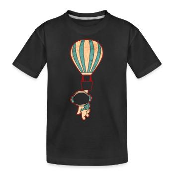 Astronaut Raumfahrt - Kinder Premium Bio T-Shirt - Schwarz - Vorne