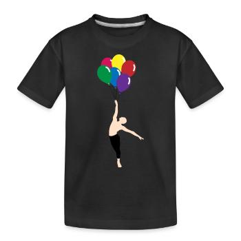 Luftballon - Kinder Premium Bio T-Shirt - Schwarz - Vorne