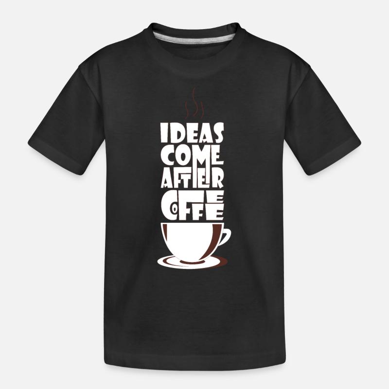 Kaffee Kaffee Kaffee - Kinder Premium Bio T-Shirt - Schwarz
