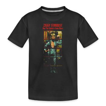David Bowie Ziggy Stardust Album Cover - Kids' Premium Organic T-Shirt - black - Front