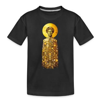 Gustav Klimt Gott - Kinder Premium Bio T-Shirt - Schwarz - Vorne
