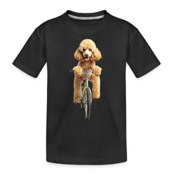 Pudel - Kinder Premium Bio T-Shirt - Schwarz - Vorne