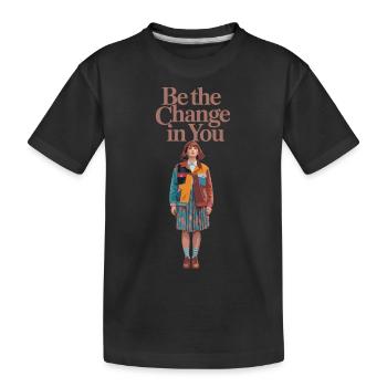 SOYEZ LE CHANGEMENT EN VOUS - T-shirt bio Premium Enfant - noir - Devant