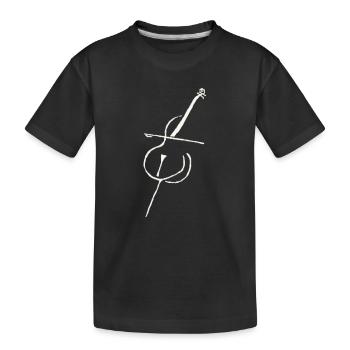 Violoncelle blanc pur - T-shirt bio Premium Enfant - noir - Devant