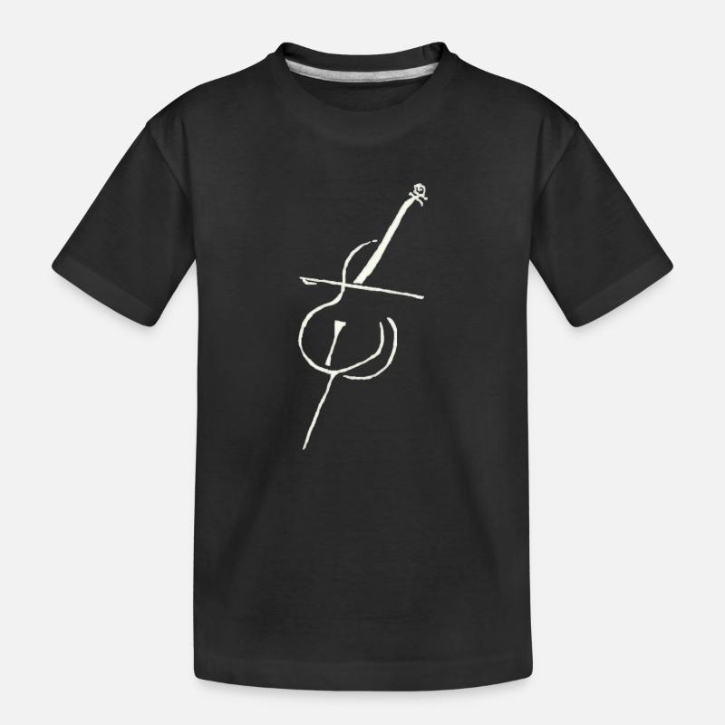 Violoncelle blanc pur - T-shirt bio Premium Enfant - noir