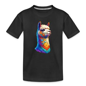 Alpaka - Kinder Premium Bio T-Shirt - Schwarz - Vorne
