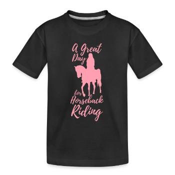 Rider Girl - Kids' Premium Organic T-Shirt - black - Front