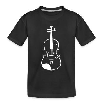 Fiddle Sketch - Kids' Premium Organic T-Shirt - black - Front