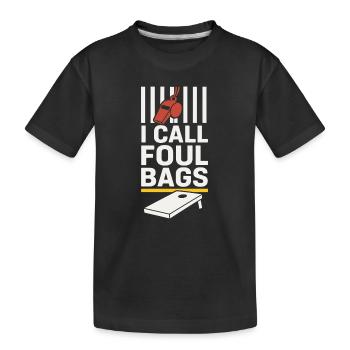 Cornhole Arbitre Arbitre officiel - T-shirt bio Premium Enfant - noir - Devant