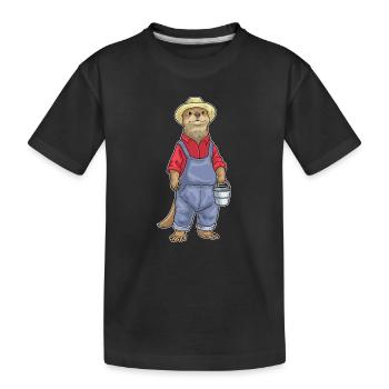Ferme de seaux Otter Farmer - T-shirt bio Premium Enfant - noir - Devant