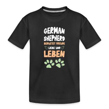 Berger allemand Joie de vivre - T-shirt bio Premium Enfant - noir - Devant
