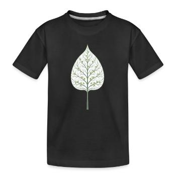 Arbre caché dans la feuille - T-shirt bio Premium Enfant - noir - Devant