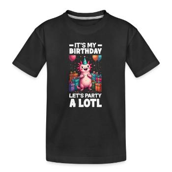 Cute Axolotl Kawaii Axolotl Lover - Kids' Premium Organic T-Shirt - black - Front