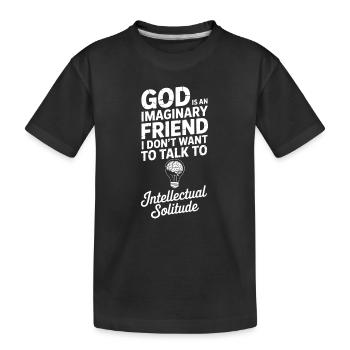 Dieu imaginaire, solitude intellectuelle - T-shirt bio Premium Enfant - noir - Devant