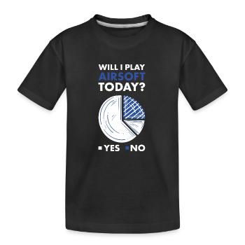 Sport Will I Play Airsoft - Kinder Premium Bio T-Shirt - Schwarz - Vorne