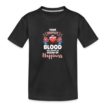Blood Donation Life Hospital - Kids' Premium Organic T-Shirt - black - Front