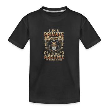 Sniffer, Trace, Sleuth, Sherlock - Kids' Premium Organic T-Shirt - black - Front