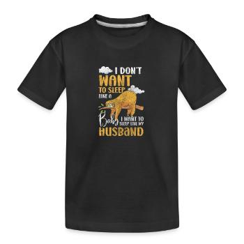 Schlaf Traum Ausruhen Pyjama - Kinder Premium Bio T-Shirt - Schwarz - Vorne