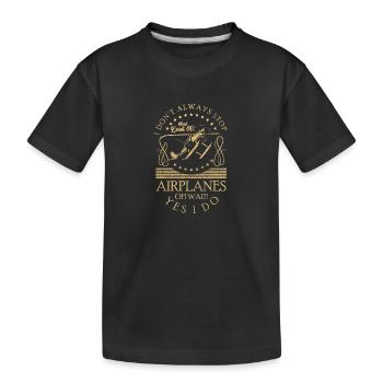 Model Airplane Hobby Art - Kids' Premium Organic T-Shirt - black - Front
