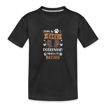 Protection du chien de combat Protection de l’agent - T-shirt bio Premium Enfant - noir - Devant