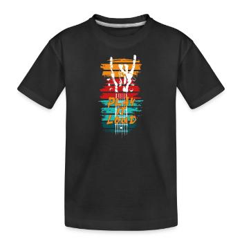 Gitarre Guitar Play it loud Hard Rock Jazz Musik - Kinder Premium Bio T-Shirt - Schwarz - Vorne