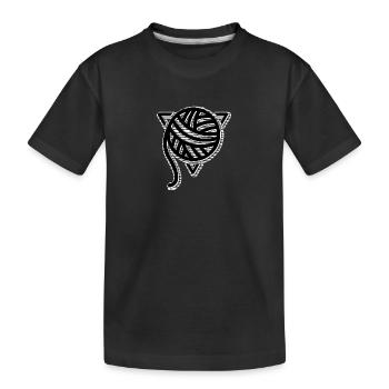 La pelote de Laine - Gravure - T-shirt bio Premium Enfant - noir - Devant