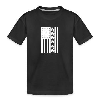 St Patricks Day American Flag - Kids' Premium Organic T-Shirt - black - Front