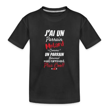 Ich habe ein Biker-Paten-Motorrad-Geburtsgeschenk - Kinder Premium Bio T-Shirt - Schwarz - Vorne