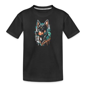 Chien graffiti - T-shirt bio Premium Enfant - noir - Devant