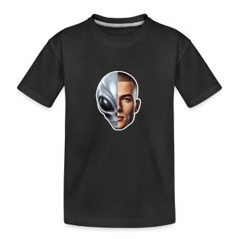 Alien Hybrid Human Hybridization Program - Kids' Premium Organic T-Shirt - black - Front