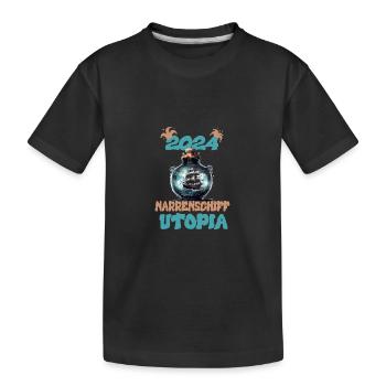 2024, L’utopie de la Nef des fous - T-shirt bio Premium Enfant - noir - Devant
