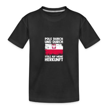 Polonais Pologne - T-shirt bio Premium Enfant - noir - Devant