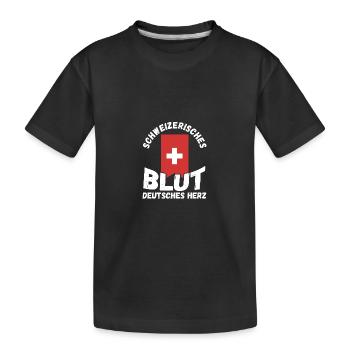 Suisse suisse - T-shirt bio Premium Enfant - noir - Devant