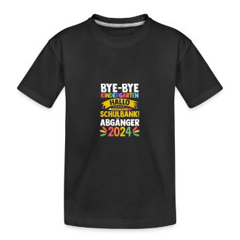 18 Klasse Schulkind Schulanfang Kindergarten Kita - Kinder Premium Bio T-Shirt - Schwarz - Vorne
