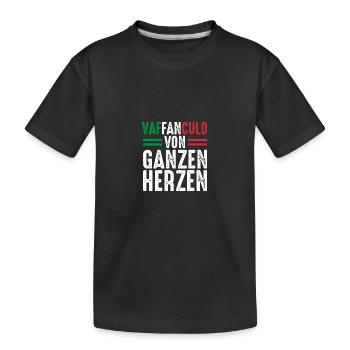 Italien Italiener Vaffanculo - Kinder Premium Bio T-Shirt - Schwarz - Vorne