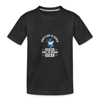 Ecossais Ecosse Ecosse Ecosse - T-shirt bio Premium Enfant - noir - Devant