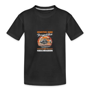 Pilote Hélicoptère Hélicoptère - T-shirt bio Premium Enfant - noir - Devant
