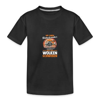 Pilote Hélicoptère Hélicoptère - T-shirt bio Premium Enfant - noir - Devant