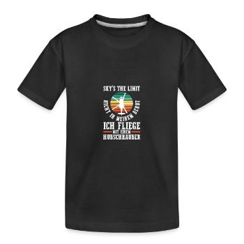 Pilote Hélicoptère Hélicoptère - T-shirt bio Premium Enfant - noir - Devant