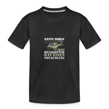 Pilot Helicopter Helicopter - Kids' Premium Organic T-Shirt - black - Front