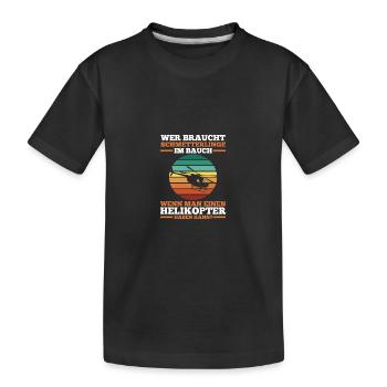 Pilote Hélicoptère Hélicoptère - T-shirt bio Premium Enfant - noir - Devant