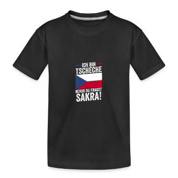Tchèques République tchèque - T-shirt bio Premium Enfant - noir - Devant