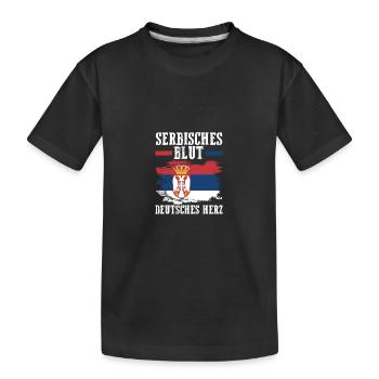 Serbe Serbe Allemagne Serbie - T-shirt bio Premium Enfant - noir - Devant