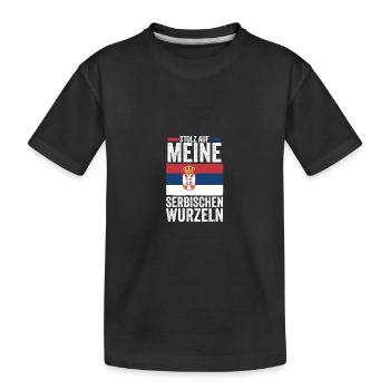 Serbe Serbe Serbie - T-shirt bio Premium Enfant - noir - Devant
