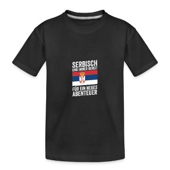 Serbe Serbe Serbie - T-shirt bio Premium Enfant - noir - Devant