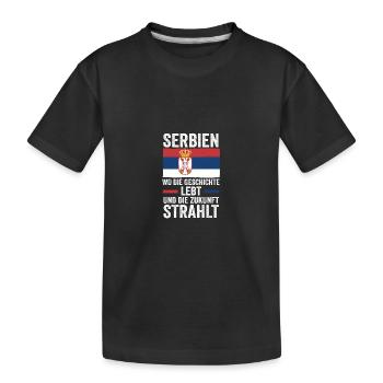 Serbe Serbe Serbie - T-shirt bio Premium Enfant - noir - Devant