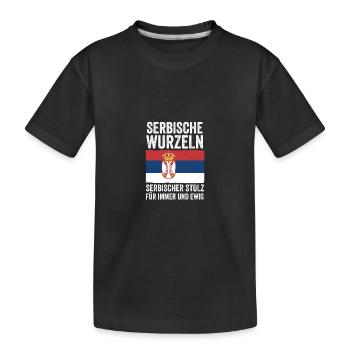 Serbe Serbe Serbie - T-shirt bio Premium Enfant - noir - Devant